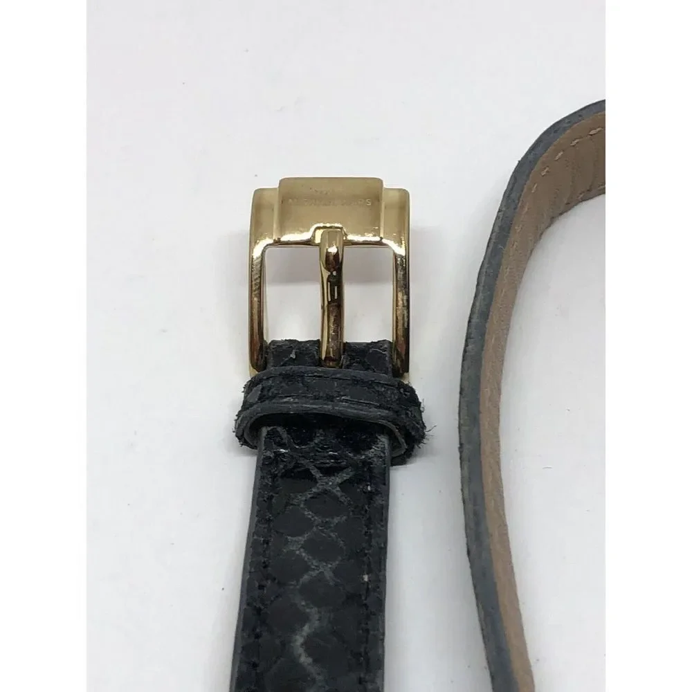 Authentic Michael Kors Watch Parts 2piece Full Band Leather Navy Blue 12mm A939